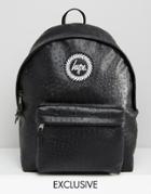 Hype Exclusive Backpack In Faux Ostrich Leather - Black