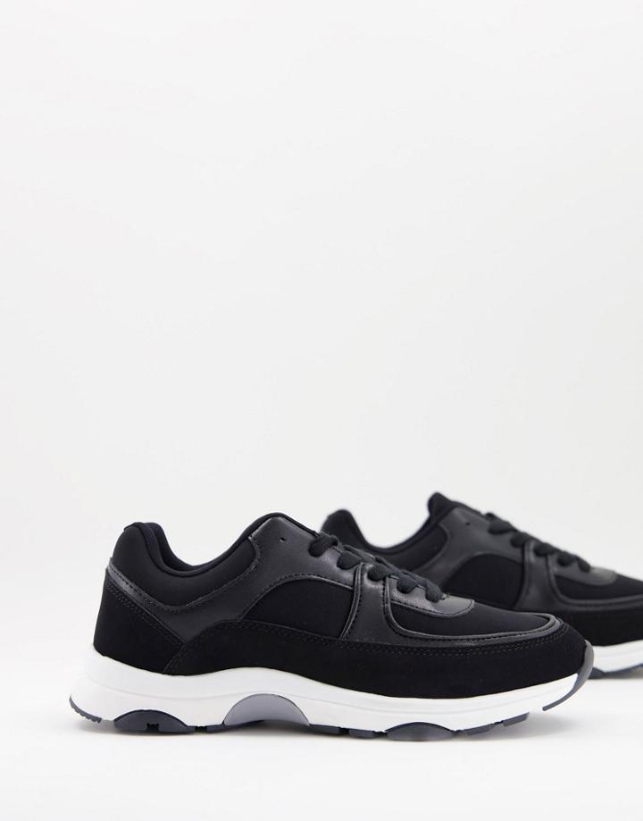 Asos Design Dyna Runner Sneakers In Black