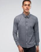 Casual Friday Flannel Shirt In Regular Fit - Navy