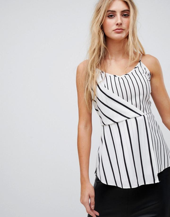Ax Paris Striped Cami Top - Cream