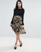 Unique 21 Pleated Floral Print Skirt - Multi