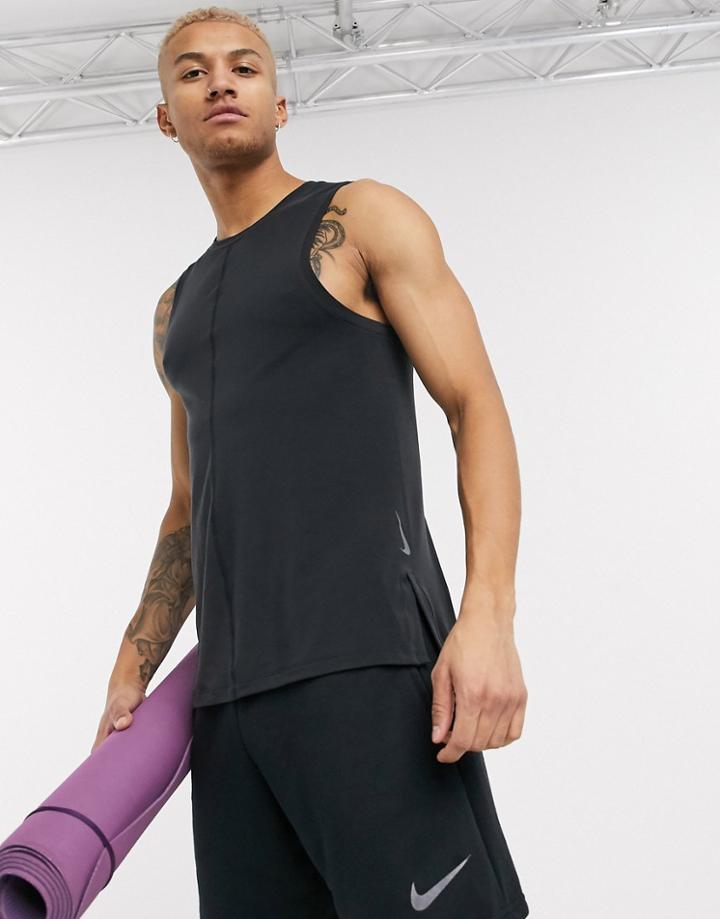 Nike Yoga Tank Top In Black