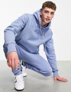 Champion Contrast Stitch Logo Hoodie In Pale Blue-blues