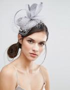 Vixen Fascinator Hat - Silver
