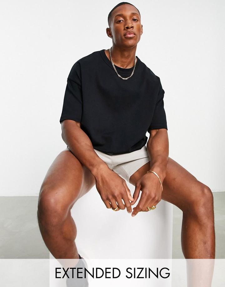 Asos Design Oversized Heavyweight T-shirt In Black