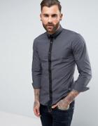 Hugo By Hugo Boss Egberto Slim Fit Contrast Placket Gingham Shirt - Gray