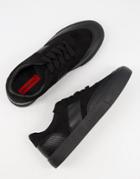 London Rebel Side Stripe Lace Up Sneakers In Black