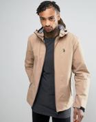 Luke 1977 Raleigh Hooded Jacket Sport Zip In Beige - Beige