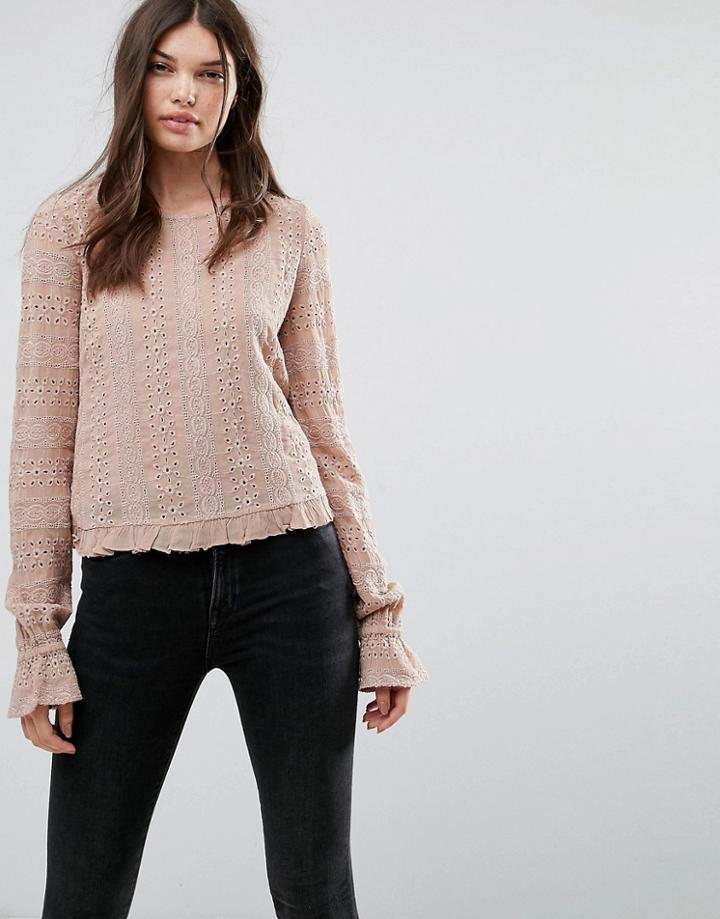 All Saints Dakota Long Sleeved Top - Pink