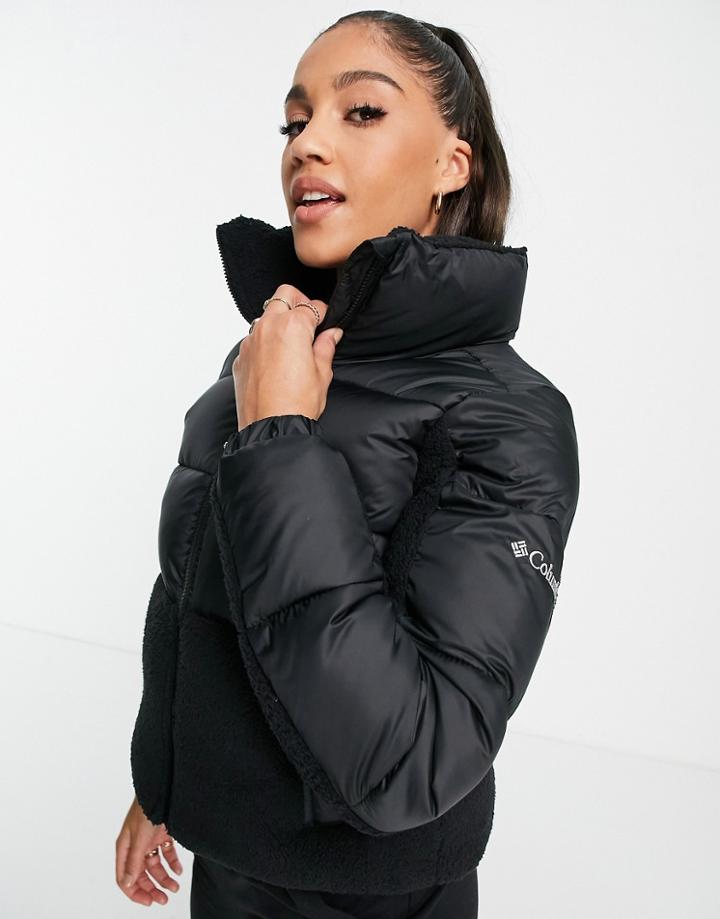 Columbia Leadbetter Point Puffer Jacket In Black