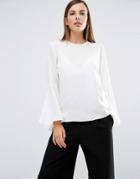 Selected Bell Sleeve Top - White