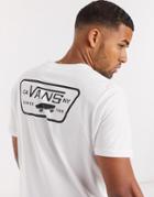 Vans Full Patch Logo Chest Print T-shirt In White