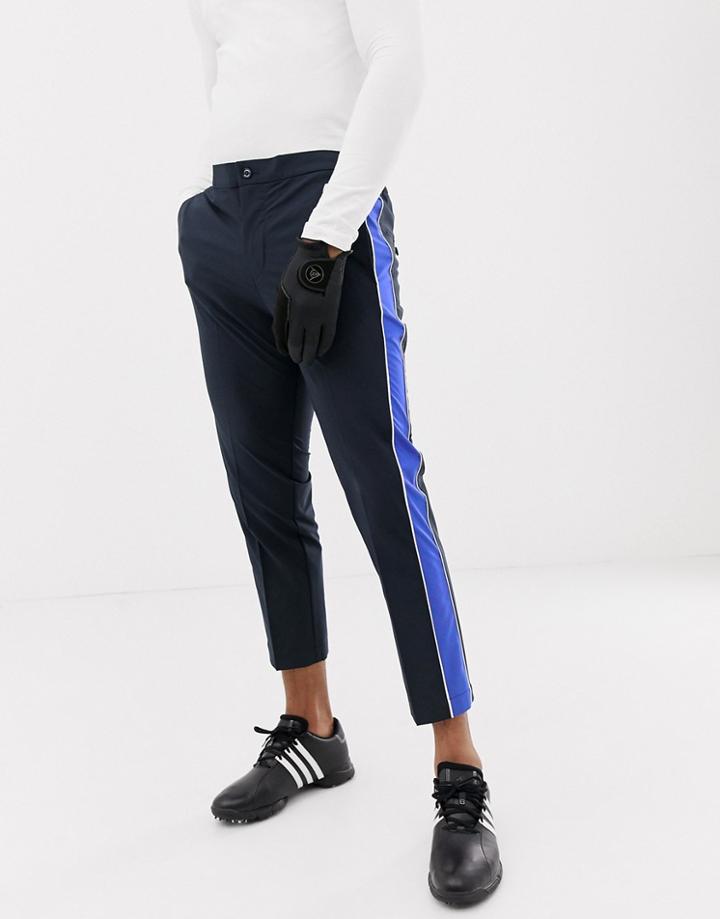 J.lindeberg Golf Ivan Micro Stretch Pants With Side Taping In Navy - Navy