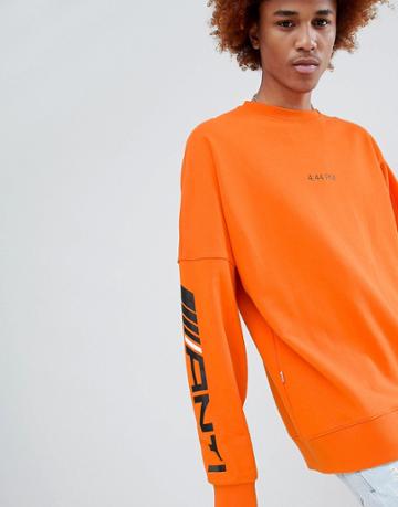 Antimatter Long Sleeve T-shirt In Orange - Orange