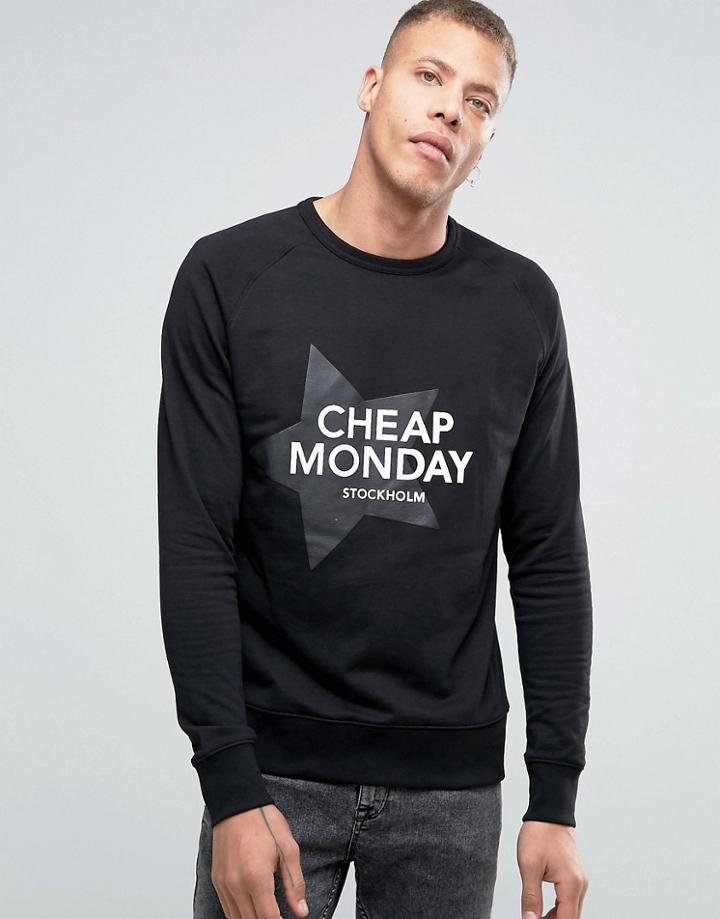 Cheap Monday Rules Sweat Star Print - Black
