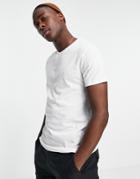 French Connection V Neck T-shirt In White