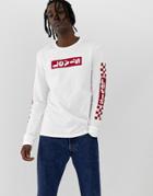 Levi's Boxtab Logo Long Sleeve Top In White