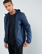 Loyalty And Faith Zip Thru Hooded Jacket - Navy