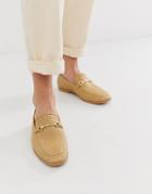 Asos Design Loafers In Stone Raffia - Stone