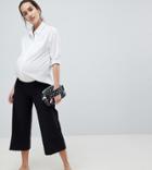 Asos Design Maternity Mix & Match Culotte With Tie Waist - Black