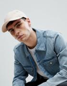 Weekday Hope Faux Suede Baseball Cap - White
