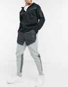 Nike Tech Fleece Color Block Sweatpants In Gray-grey