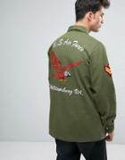Liquor & Poker Military Jacket Badges Khaki - Green