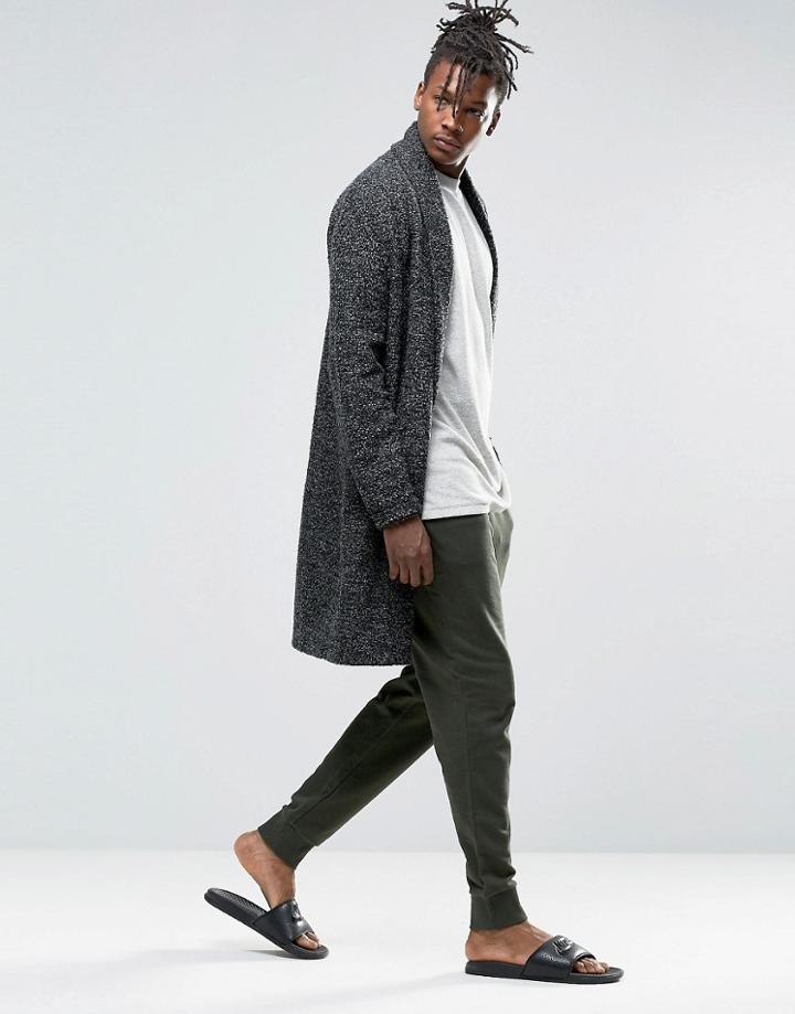 Asos Loungewear Skinny Joggers In Khaki With Double Waistband - Green