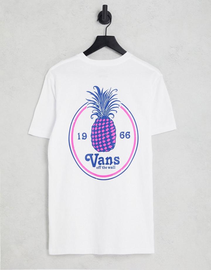 Vans Pineapple Back Print T-shirt In White