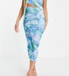 Asyou Mesh Layer Midi Skirt In Dot Print - Part Of A Set-multi