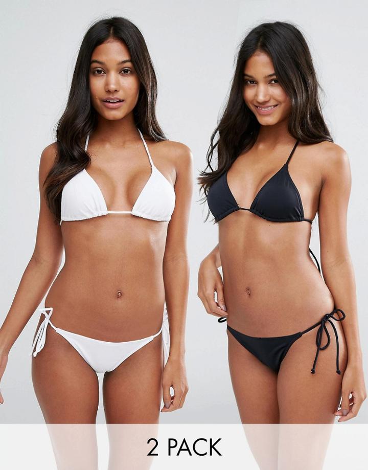 Asos Multi Pack Triangle Bikini Top - Multi