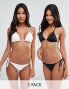 Asos Multi Pack Triangle Bikini Top - Multi