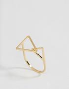 Ashiana Geo Interlocking Ring - Gold