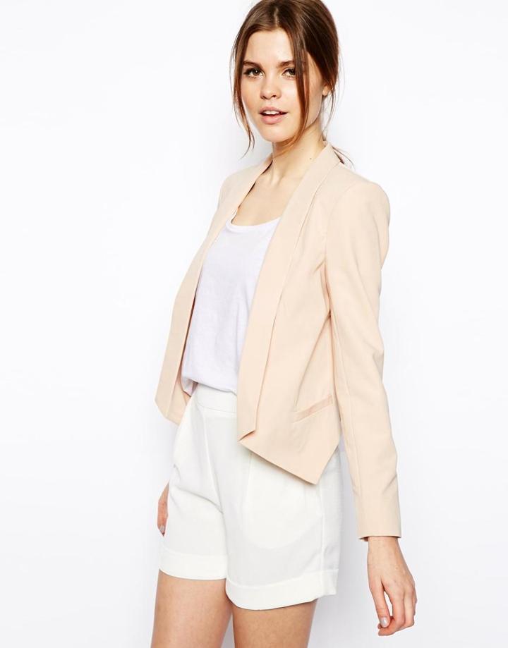 Asos Blazer With Dropped Hem Detail