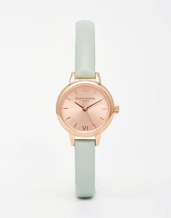 Olivia Burton Mint & Rose Gold Watch - Mint