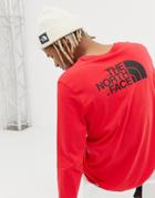 The North Face Long Sleeve Easy T-shirt Red - Red