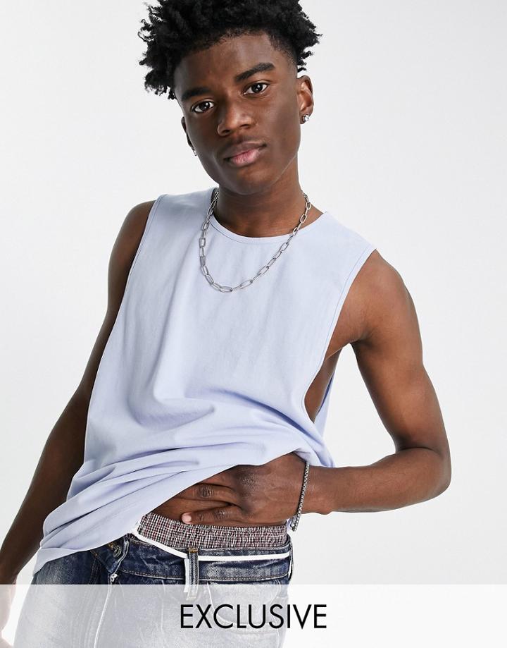 Reclaimed Vintage Inspired 90s Tank In Blue-blues