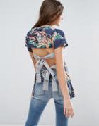 Asos T-shirt With Wild Animal Mix And Match Print - Multi