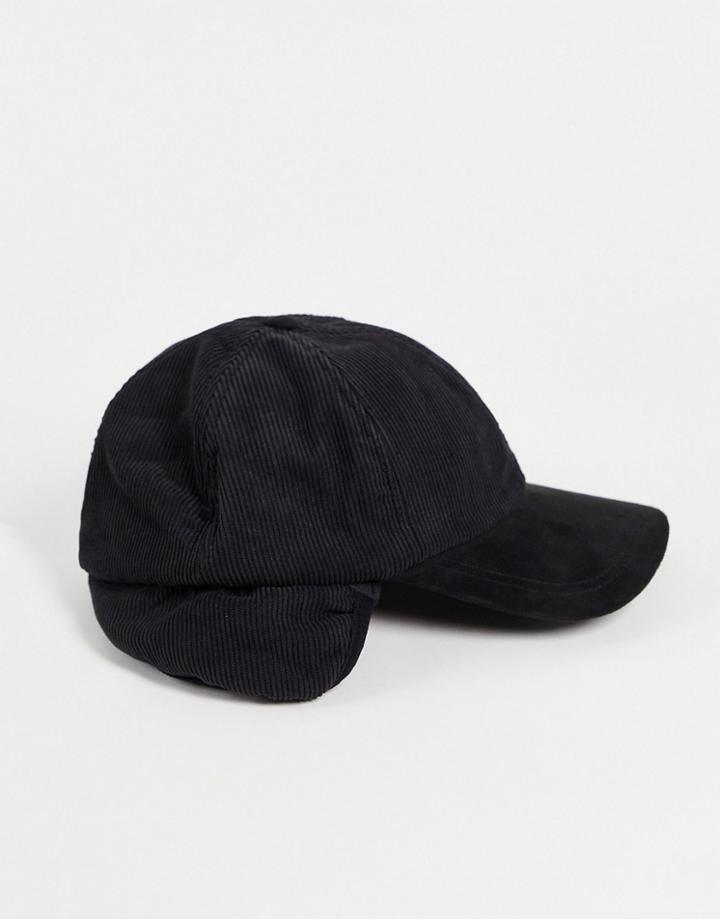 Calvin Klein Logo Cap In Courdory-black