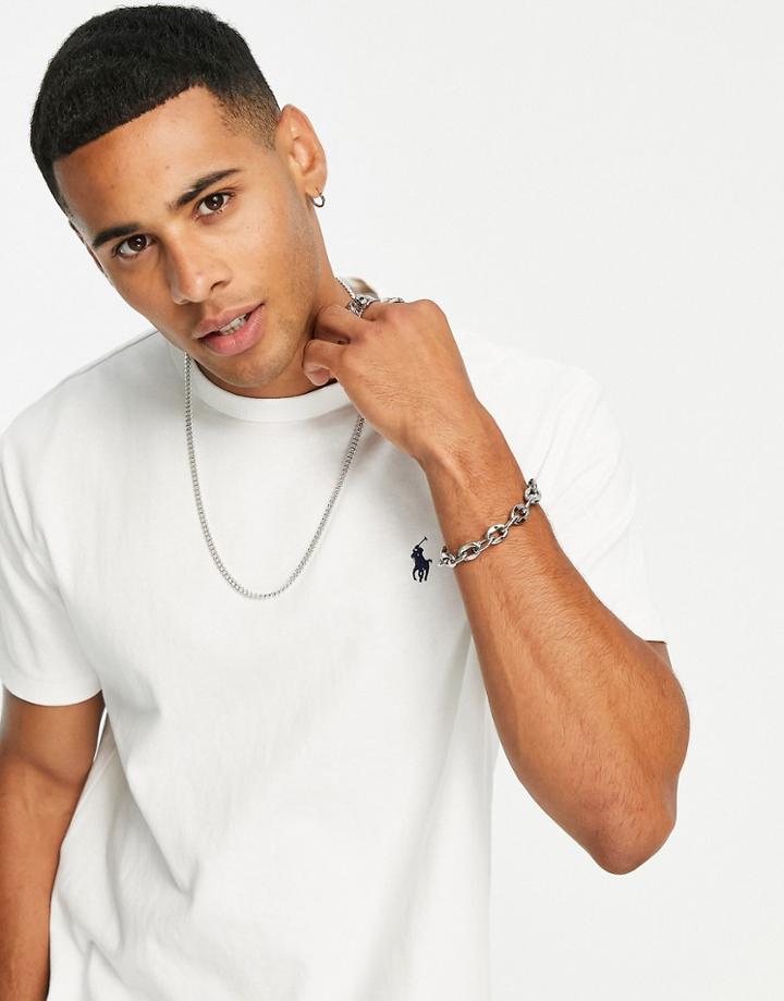 Polo Ralph Lauren Oversized Heavyweight T-shirt In White With Pony Logo