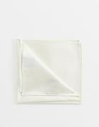 Devils Advocate Plain White Pocket Square