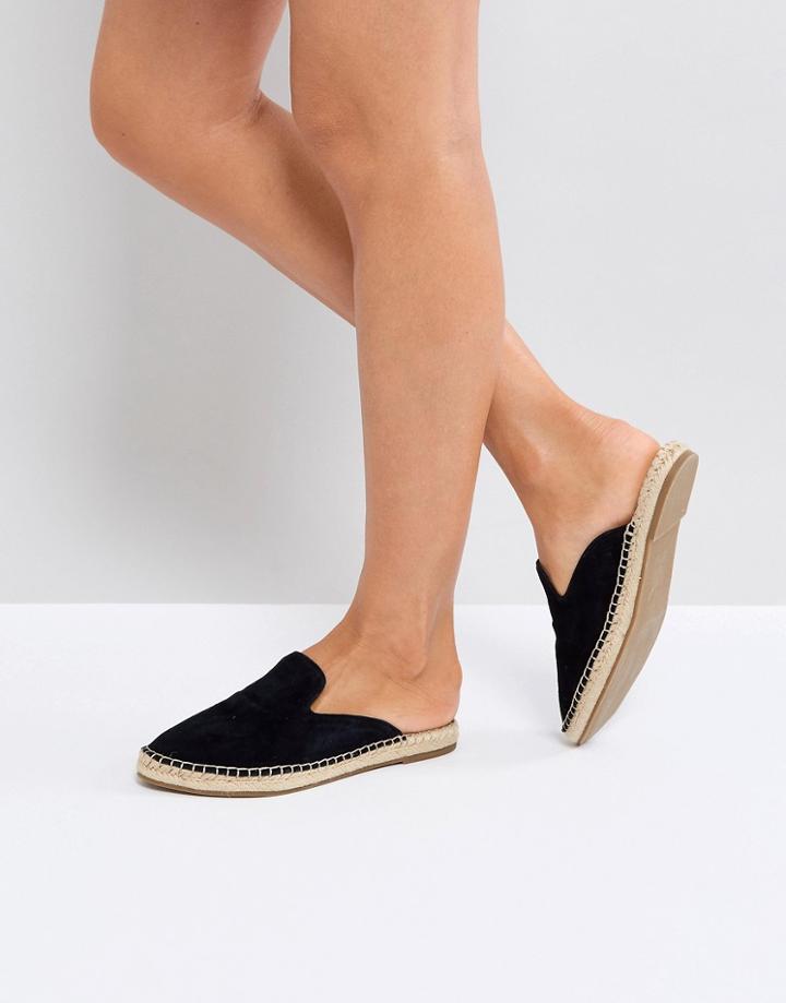 Steve Madden Joejoe Suede Mule Espadrille - Black