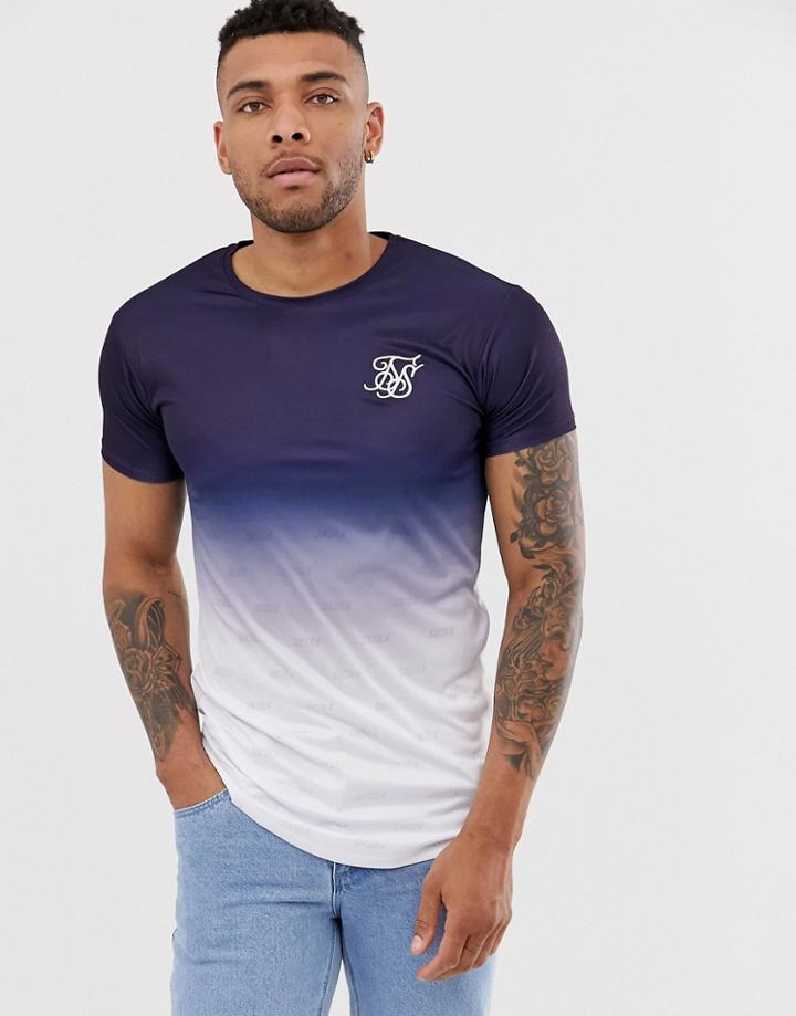 Siksilk Muscle T-shirt In Faded Navy-blue