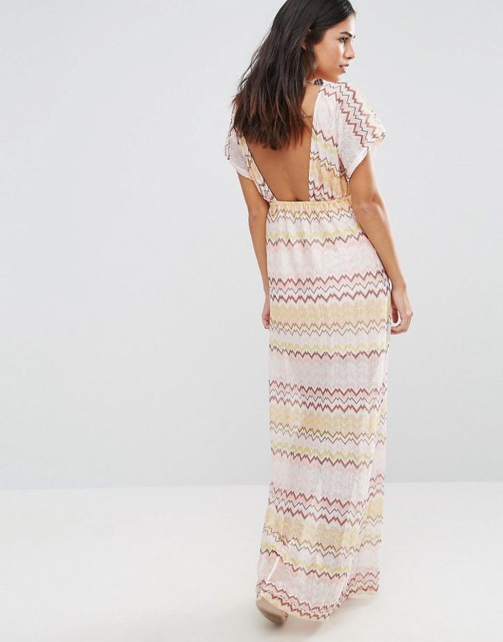 Traffic People Striped Maxi Dress - Pink