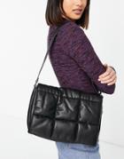 Monki Pu Quilted Cross Body Bag In Black