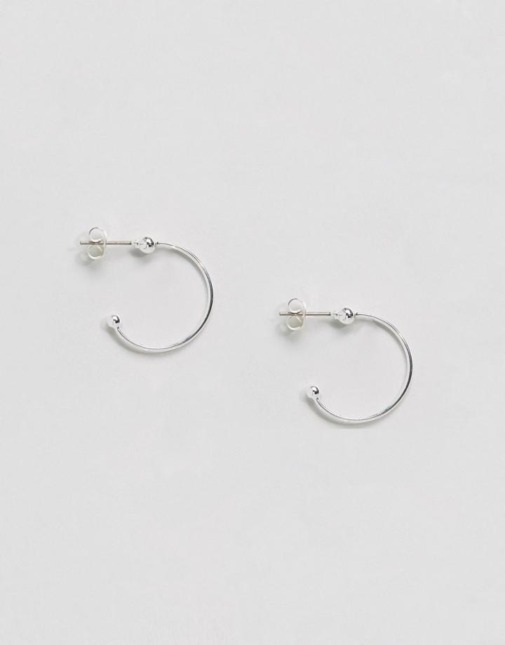 Pieces Silver Plated Hoop Earrings 2 Pack - Silver