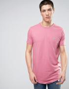 Le Breve Raw Edge Longline T-shirt - Pink