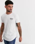 Hollister Washed Back Print Logo T-shirt In White