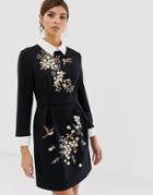 Ted Baker Ellan Embroidered Dress - Black