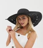 Miss Selfridge Sun Hat In Black